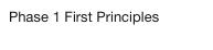 Phase 1 First Principles 
